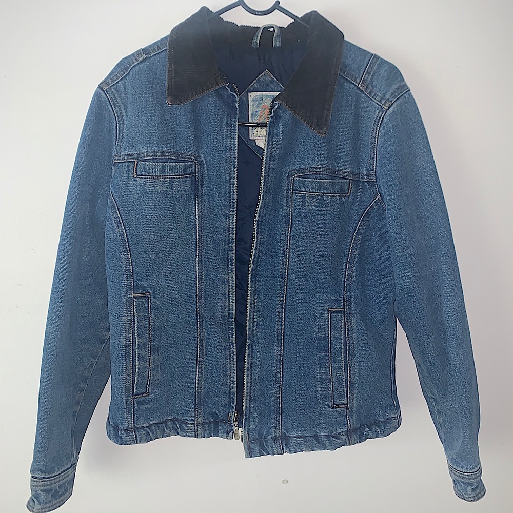 Vintage Static padded Jean jacket w/ paddedcollar